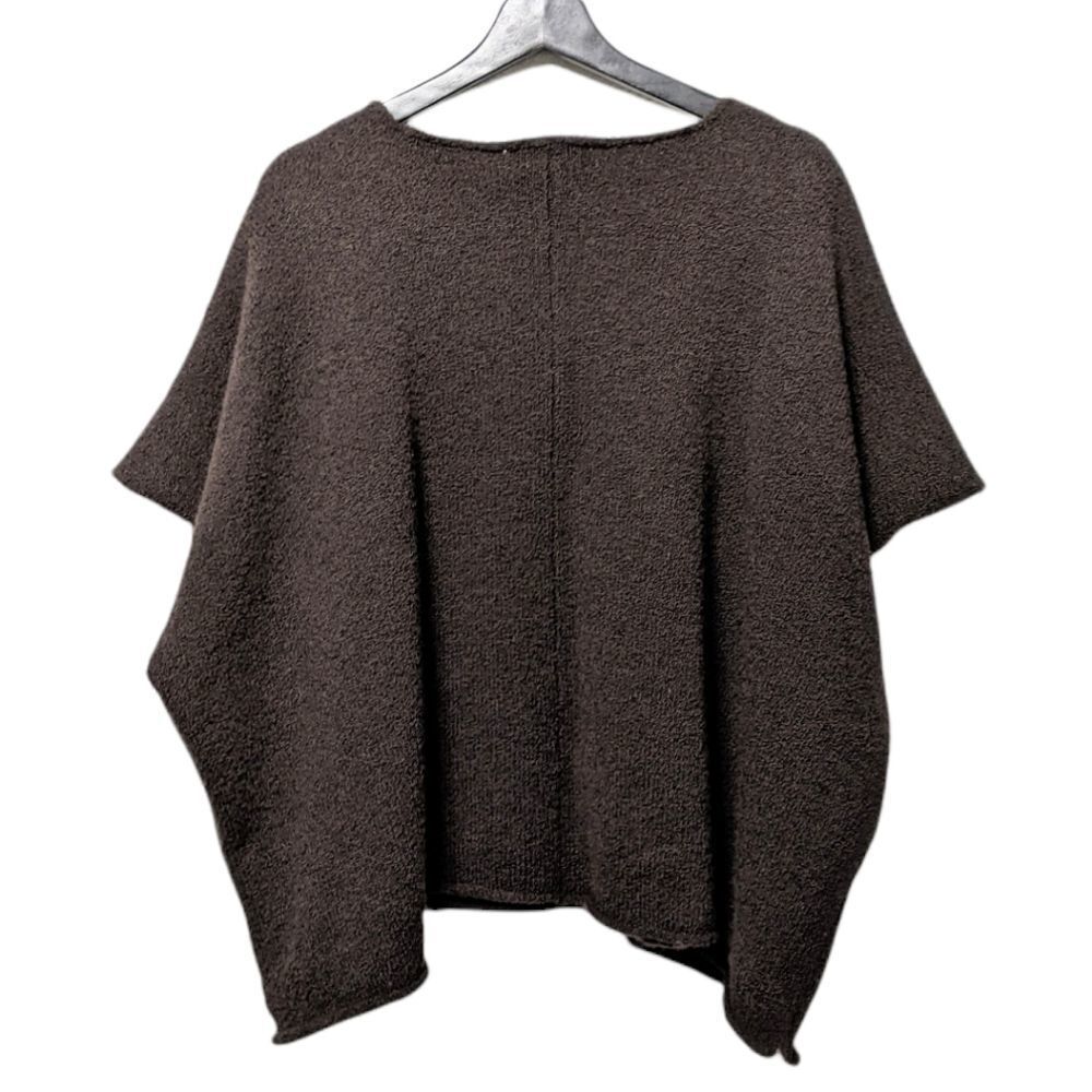 ESKANDAR Brown Wool Boxy Sweater M - Picture 6 of 7